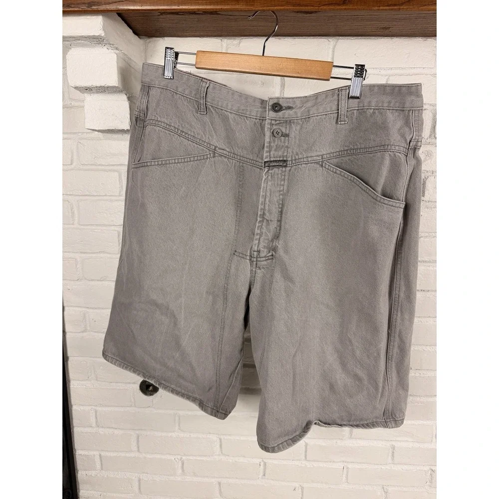 Marithe Francois Girbaud BLUE Brand X Short Mens 40 Gray Baggy Denim Shorts